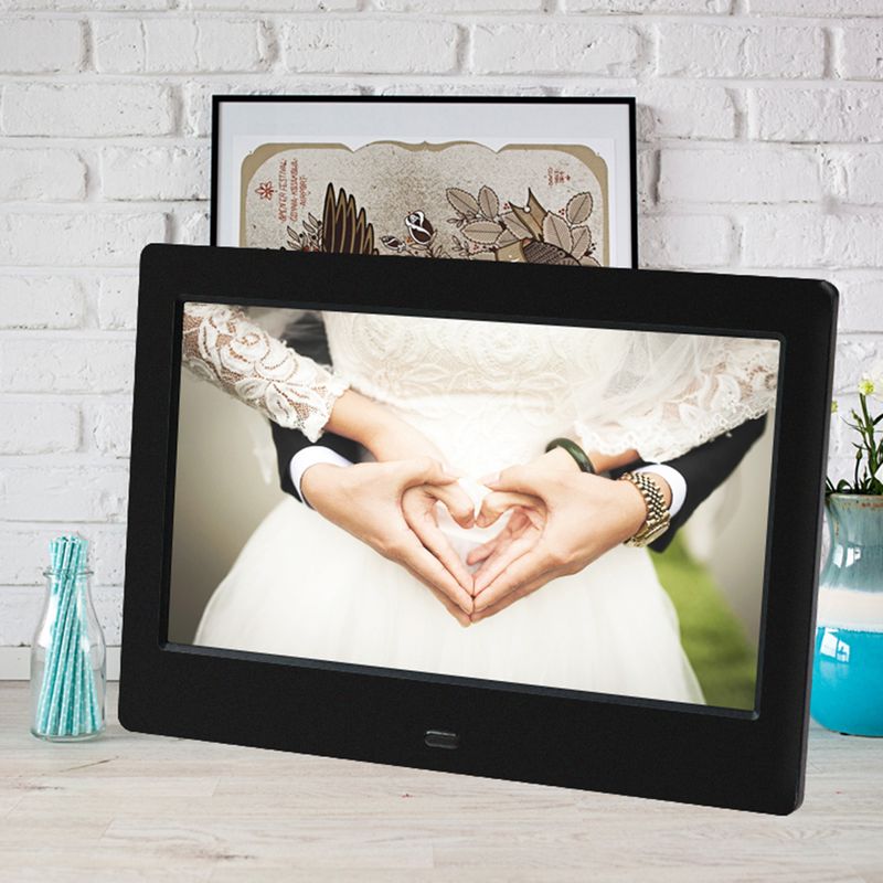 7 Inch LED Screen Digital Photo Frame Electronic Album Music/Video/Photo Supports Multiple Languages Clock/calendar_voghion.com