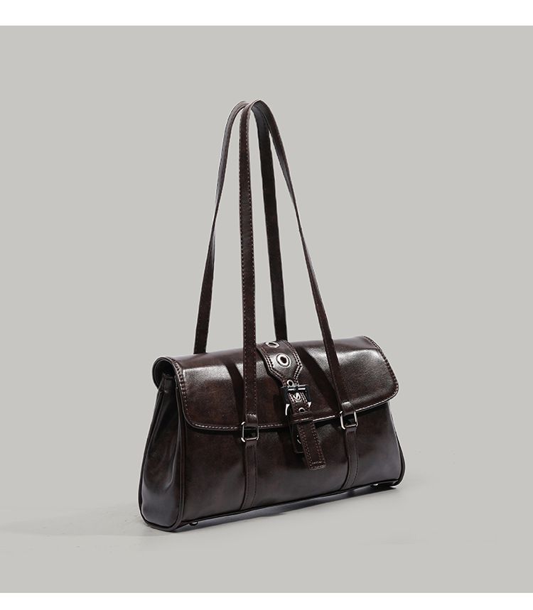 Trendy Vintage-Inspired Shoulder Bag - Stylish Crossbody Handbag For Women With Magnetic Closure & Inner Zipper Pocket, Medium Size_voghion.com