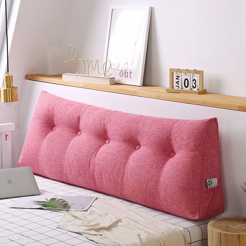 SOGA 120cm Pink Triangular Wedge Bed Pillow Headboard_voghion.com