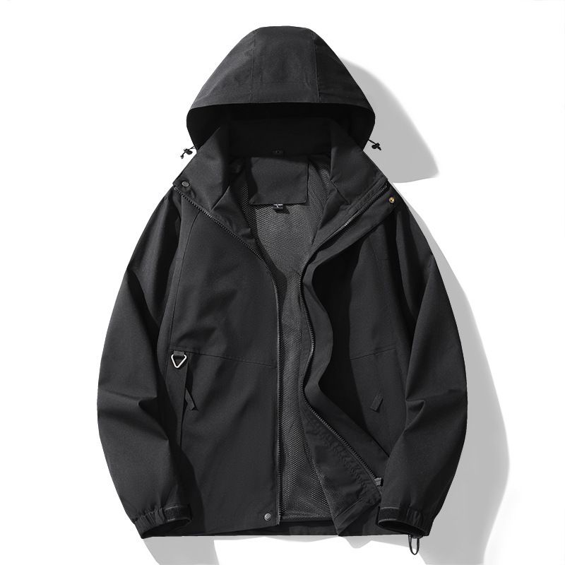 Veste d'extérieur décontractée pour homme, coupe-vent et imperméable, grande taille, pour le printemps et l'automne_voghion.com