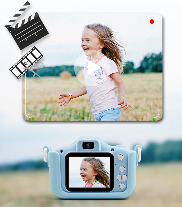 Nueva cámara digital X5S con funda de silicona de gato, juguete para niños con dibujos animados_voghion.com