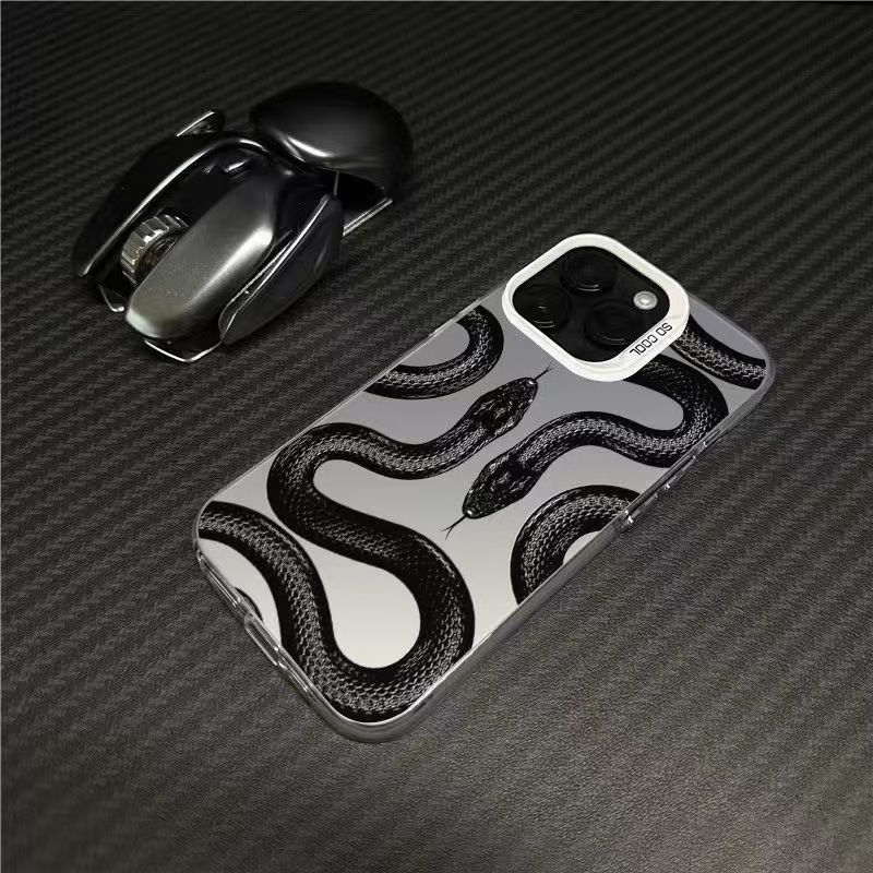 Dark Double Snake For Iphone16 Mobile Phone Case New Iphone15promax European And American Wind 14/13/12 Pro_voghion.com