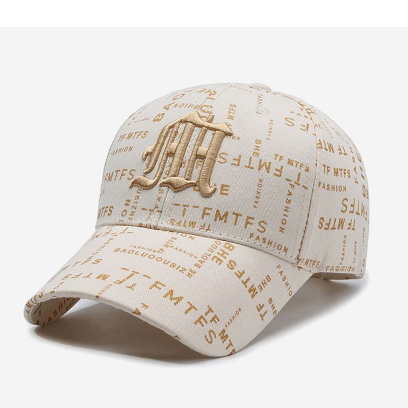 Hat For Men Women Spring And Autumn Korean Version Ins Full Print Casual Outdoor Sun Protection Shade Couple Style_voghion.com