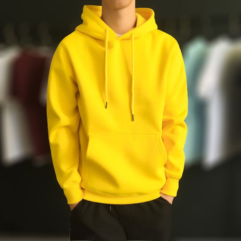 Felpa in pile autunno inverno da uomo con cappuccio, felpa con cappuccio spessa alla moda, giacca da uomo, pullover sportivo, stile coreano per studenti_voghion.com