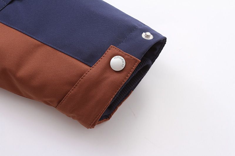 Kids' Fleece-Lined Snowsuit With Color Block Design - Winter Hooded Jumpsuit For Toddlers (80-120cm) | Warm & Stylish Playwear_voghion.com