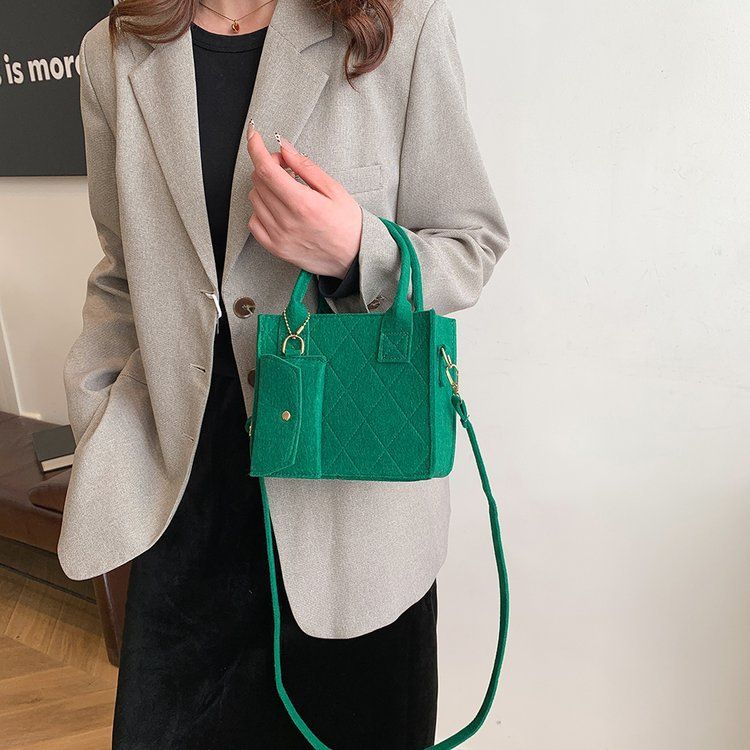 Bolsas femininas de três peças com recorte em formato de diamante, bolsa casual feminina de axila, moderna e moderna, bolsa transversal pequena quadrada_voghion.com
