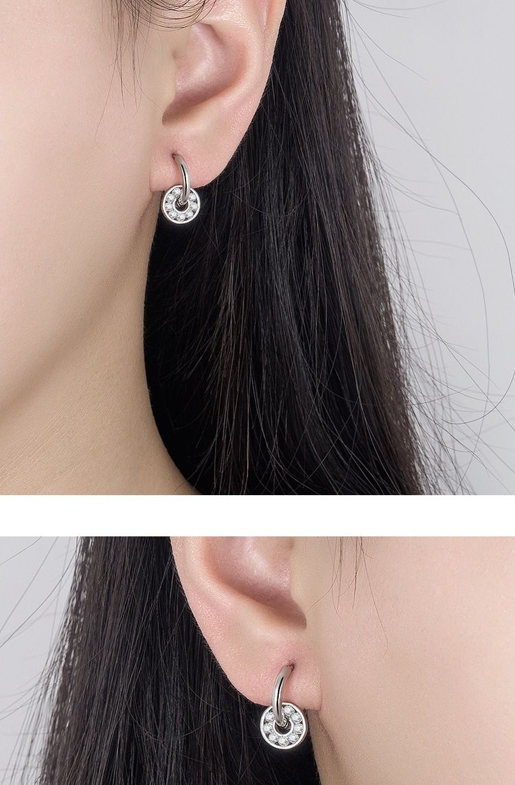 Romantische Glücksstein-Kreisohrringe für Damen, modisch, geometrische Persönlichkeit, runde Stein-Verträumte Ohrringe, Ohrschnallen, kreative Ins-Ohrringe_voghion.com