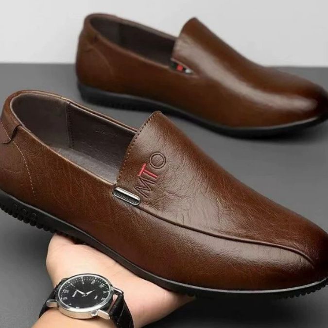 TerraStride 2025 Men's New Style Loafers Breathable Casual Shoes Comfortable Leather Soft Sole Non-Slip Men_voghion.com