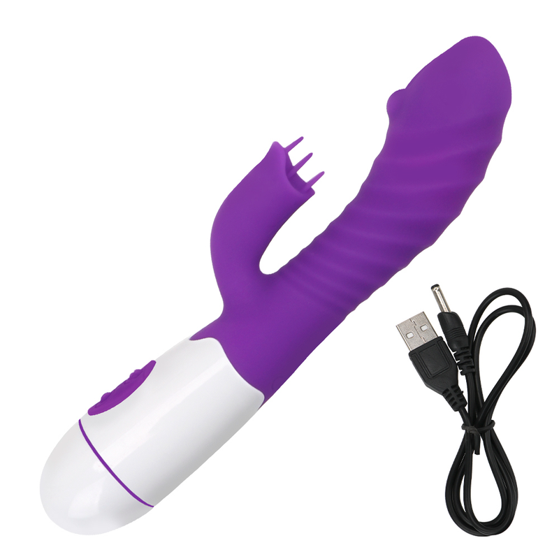 Stimulator G-Punkt Klitoris Kaninchen Vibrator Nippel Anus Massage 30 Frequenz Zunge Lecken Vibrator_voghion.com