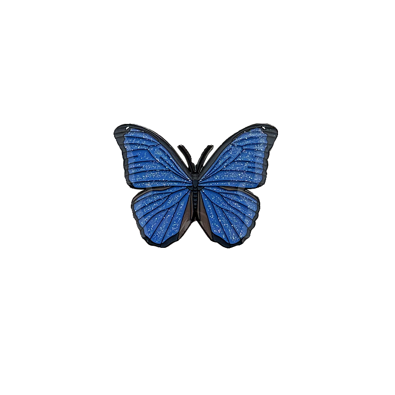Blue Flash Butterfly Brooch High-end Women's Exquisite Fashion Niche High-end Design Suit Pin High-end Corsage Accessories_voghion.com