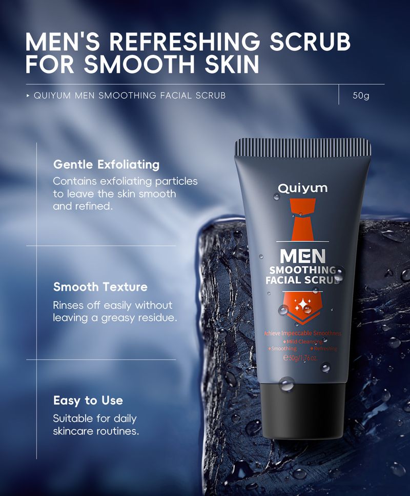 Peelings & Körperbehandlungen Glattes Gesichtspeeling für Männer, 50 g, saubere Poren, Hautpflegeprodukte für Männer_voghion.com