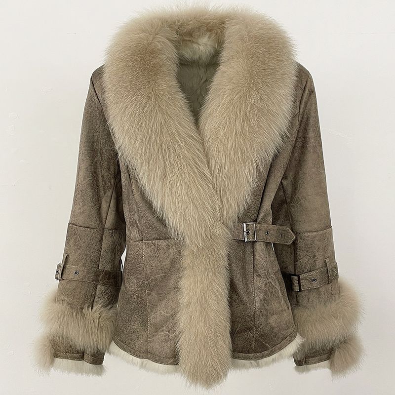 Stilvoller kurzer Wildlederpelzmantel für Damen – Futter aus künstlichem Kaninchenfell, warme Wintermode-Oberbekleidung, XS-XXXL_voghion.com