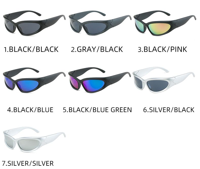 Occhiali da sole sportivi ovali avvolgenti Flash da uomo, con lenti a specchio, per guida, pesca, ciclismo, design di sicurezza, per bici_voghion.com