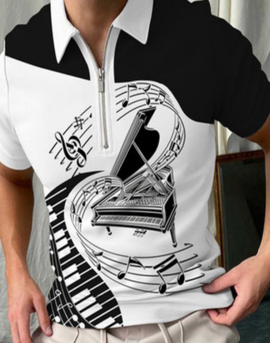 Unbeatable Quality 2025 Summer New Short Sleeved Men's Casual Stripe Combination Polo Shirt_voghion.com