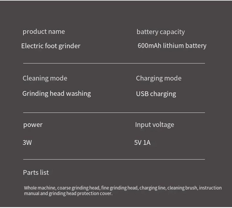 Grinder Neue USB-Aufladung 2-Gang einstellbare Kallus-Entferner elektrische Fußfeile_voghion.com