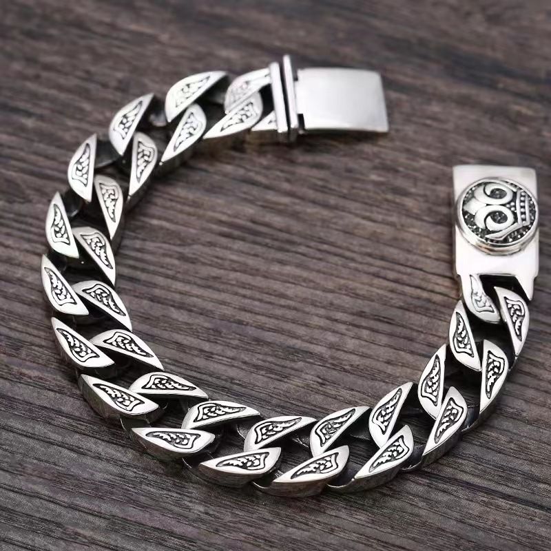 Men's Bold And Unique Cool Versatile Accessory Street Rock Style Buckle Bracelet Gift_voghion.com