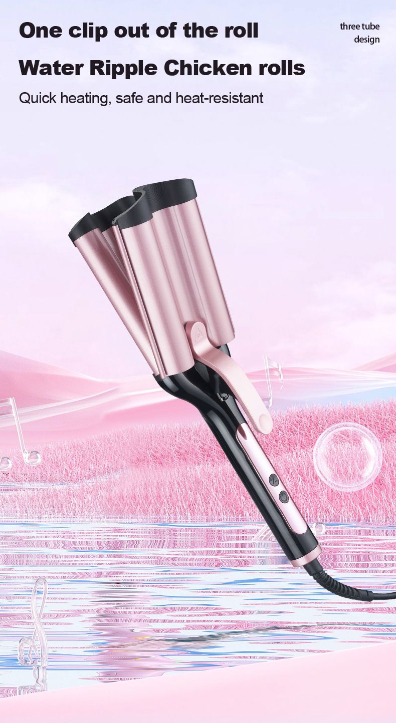 3-in-1-Eier-Lockenstab-Set: 3-facher Wasserwellen-Crimper für kleine und große Locken, professionelles Haarstyling-Tool_voghion.com