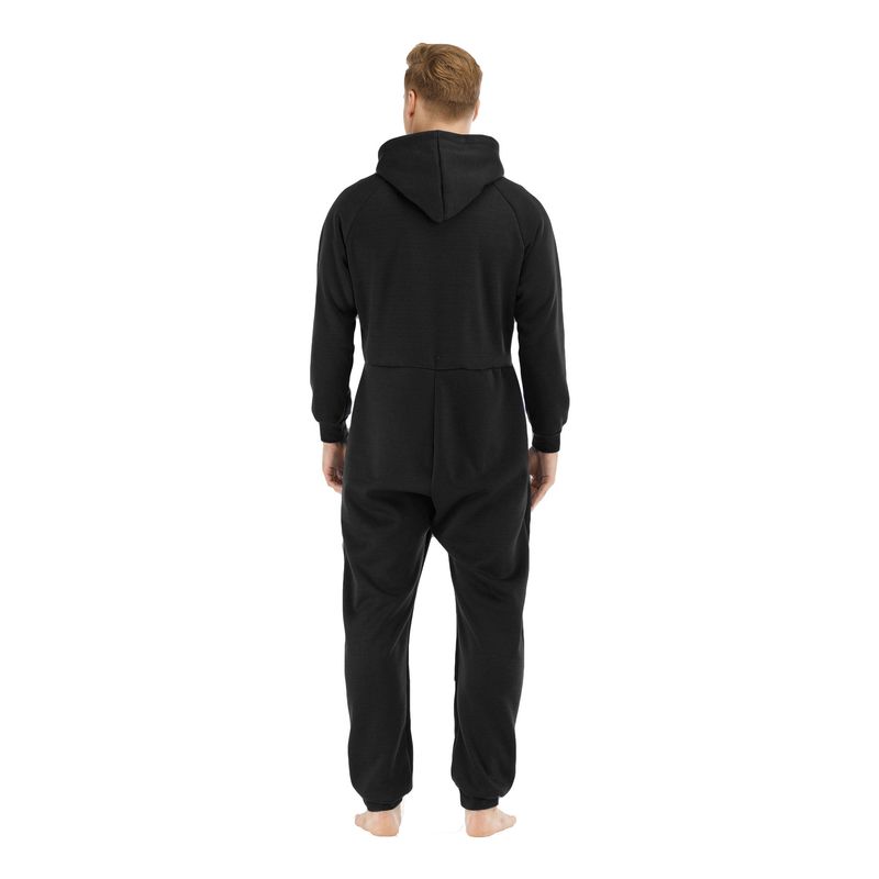 Underwear & Sleepwears Men's Heavyweight Fleece Jumpsuit - Cozy One-Piece Loungewear & Sleepwear For Home Comfort (Green, Black, Royal Blue, S-XXL)_voghion.com