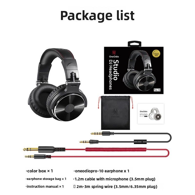 Cuffie OneOdio Over-Ear cablate per telefoni e tablet, streaming, canto, registrazione, monitoraggio, con cancellazione del rumore_voghion.com