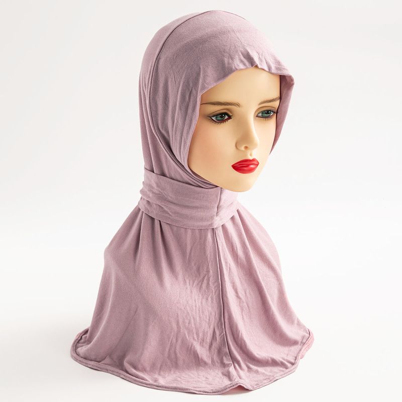 Hijab-Schal aus Modal-Baumwolle – Kopfbedeckung für Frauen aus dem Nahen Osten mit 3-Knopf-Krawatte (atmungsaktive Innenmütze und Abdeckung im malaiischen Stil)_voghion.com