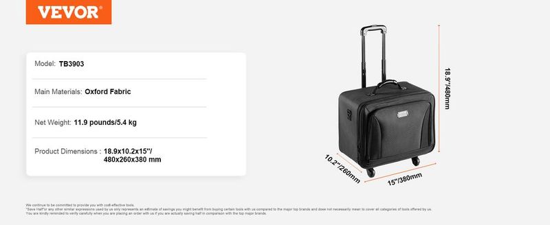 VEVOR Rolling Makeup Train Case Large Storage 3 Tiers, Convenient Carry With Handle, Wheels, Strap, Professional Makeup Storage Organizer Box Make Up Carrier Waterproof Oxford, Black_voghion.com