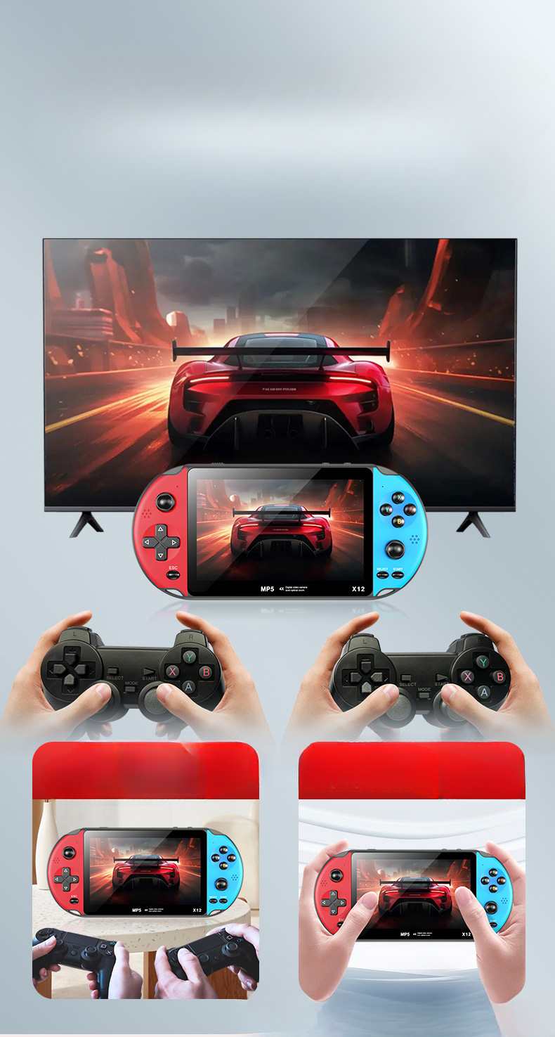 Console portatile arcade nostalgica per bambini da 5,5 pollici X12 PSP GBA_voghion.com