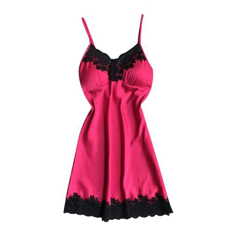 Weizhifu Donna Sexy Imbottita con Scollo a V in Pizzo con Spalline Intimo Erotico Camicia da Notte per La Casa Indumenti da Notte-Blu Navy L_voghion.com