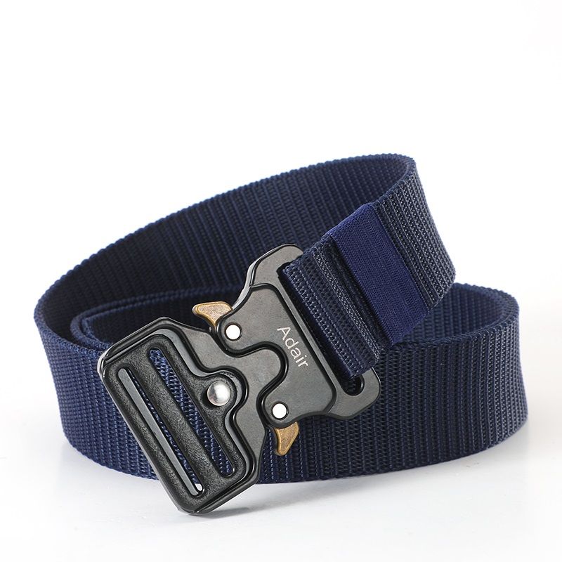 Ceinture en nylon tendance pour homme, sangle pour étudiant, tissu de taille militaire tactique, toile décontractée de haute qualité_voghion.com