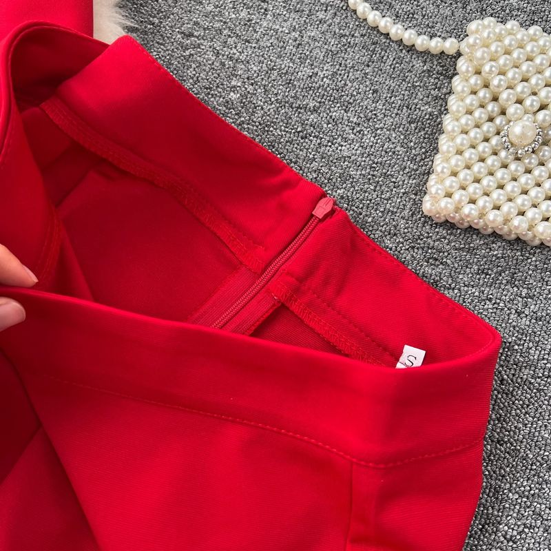 Dámské oblečení, retro módní kulatý výstřih s krátkým rukávem a zavazováním v pase, dvoudílný oblek, dámské ležérní volné kalhoty s vysokým pasem a širokými nohavicemi_voghion.com