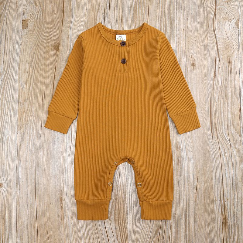 Kids Tales Soft Cotton Baby Bodysuit Long Sleeve Romper For Boys & Girls (1-3 Years, Unisex Neutral Colors Snap Closure, Comfortable Playwear_voghion.com