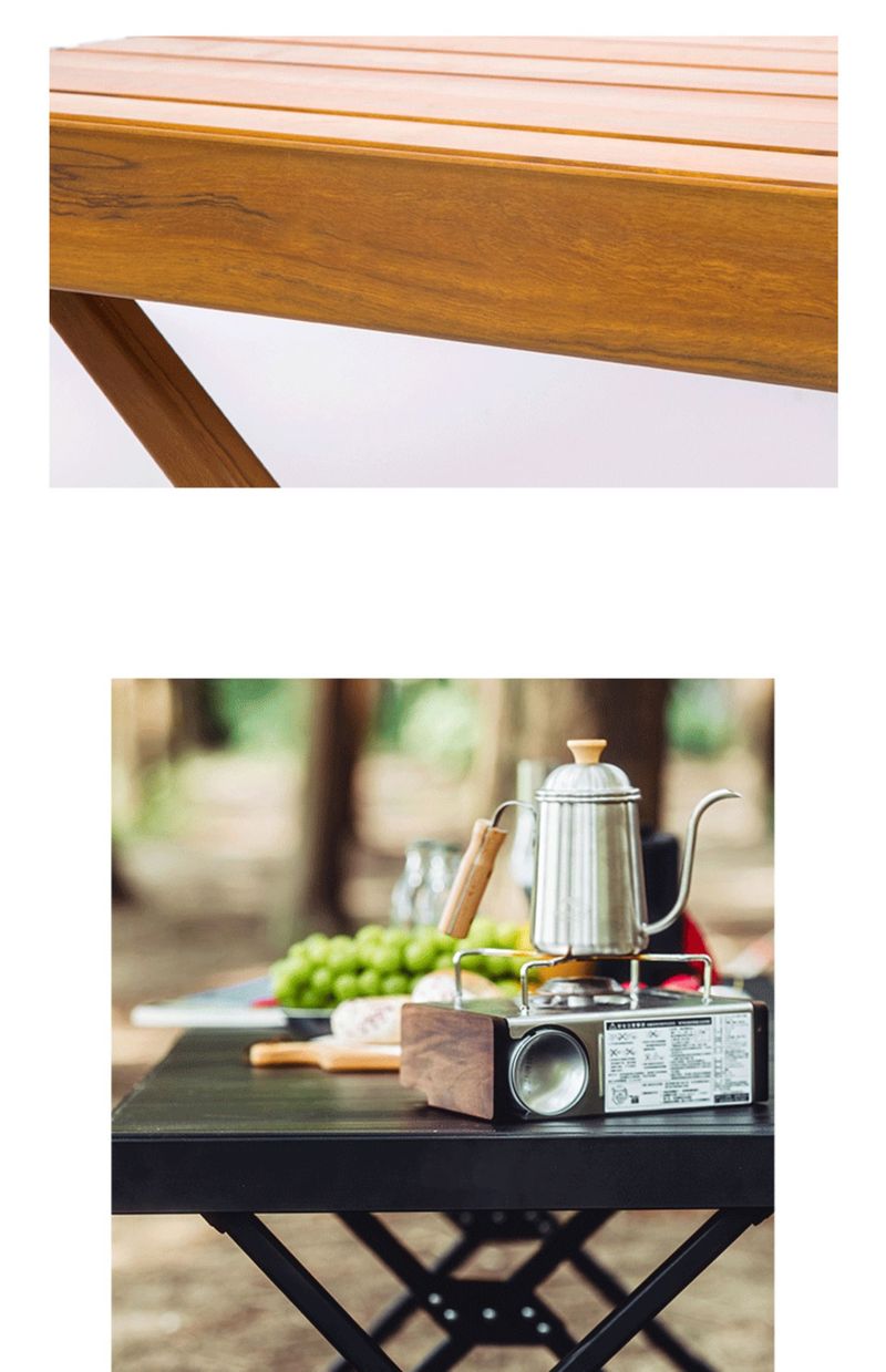 Mesa de piquenique dobrável portátil de liga de alumínio para churrasco e acampamento, leve, para uso externo_voghion.com