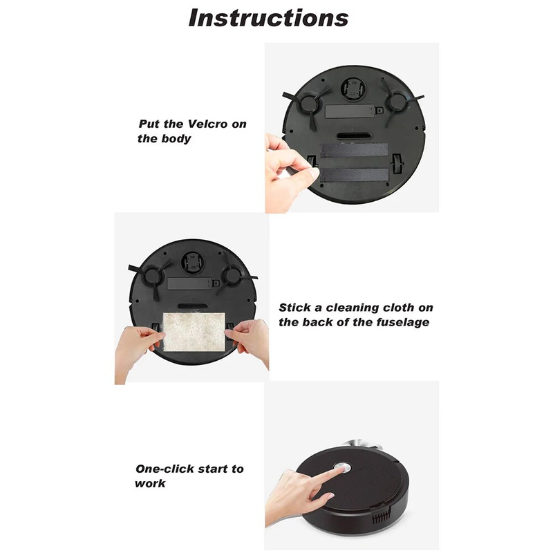 3 In 1 Smart Sweeping Robot Home Mini Sweeper Sweeping and Vacuuming Wireless Vacuum Cleaner Sweeping Robots For Home Use_voghion.com