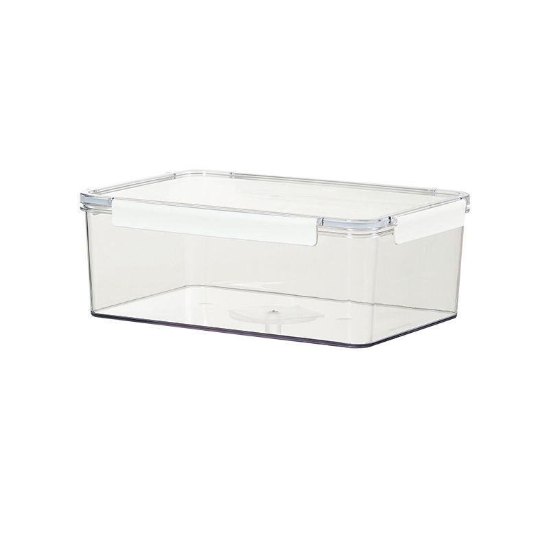 Boîte de conservation rectangulaire transparente en plastique pour fruits et légumes, idéale pour conserver la fraîcheur au réfrigérateur ou au congélateur._voghion.com