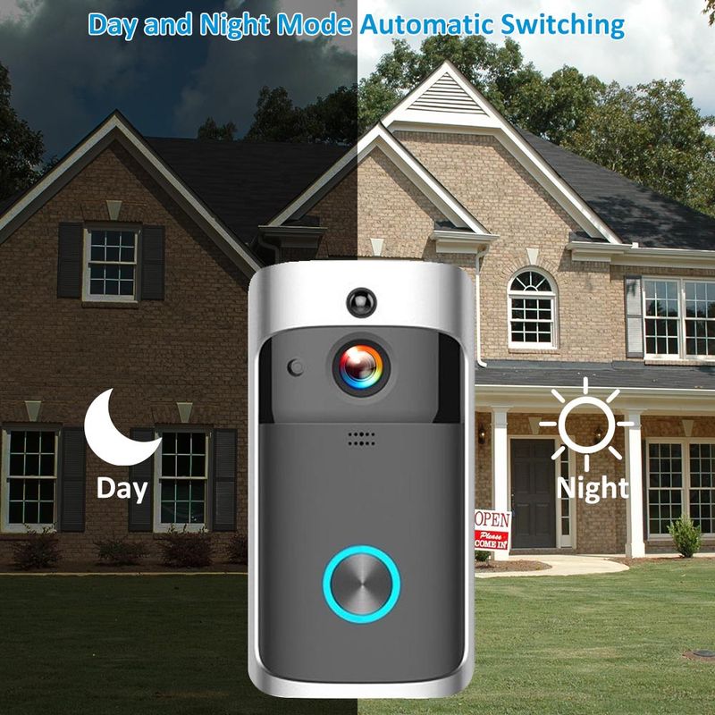 720P HD Smart Home Drahtlose WIFI türklingel Kamera Sicherheit Video Gegensprechanlage IR Nachtsicht AC Batterie Betrieben Haus_voghion.com