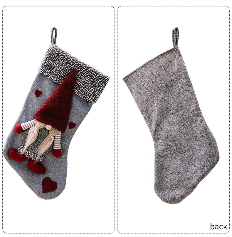Articole pentru decorațiuni de Crăciun Șosete de Crăciun pentru vârstnici cu pădure nordică, șosete decorative Rudolf, cadouri pentru copii_voghion.com