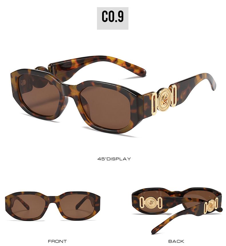 Two Circles New Small Square Frame Head Decoration Sunglasses Personality Trend Polygon Glasses_voghion.com