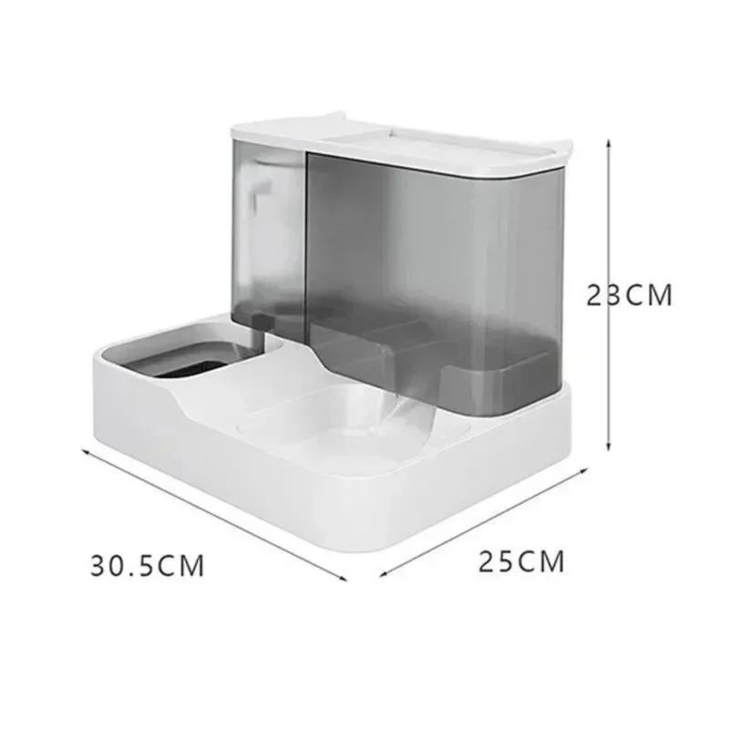 Fontaine à eau automatique intelligente pour chiens, 2,2 L, avec gamelle en plastique et distributeur d'eau 2 en 1._voghion.com