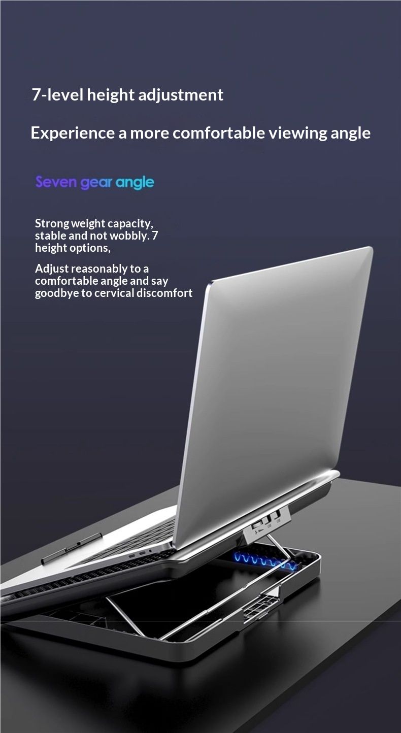 NeoGear Laptop Pad Base 14 pollici Supporto per ventola di raffreddamento per computer portatile Supporto in lega di alluminio Supporto per acqua_voghion.com
