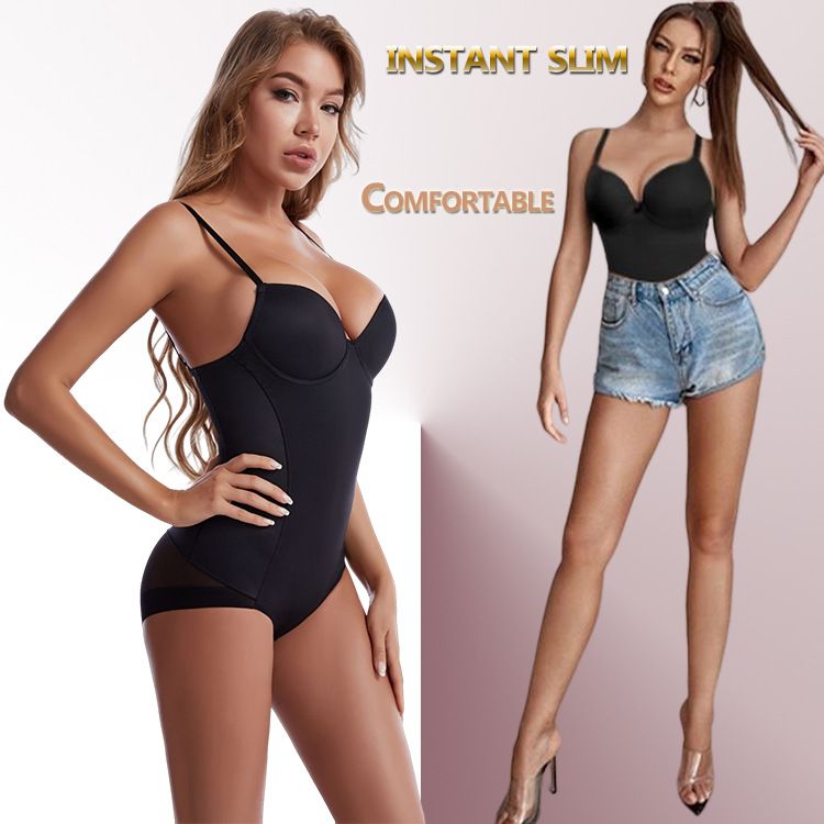 Corsetto modellante post-parto K; Body con supporto regolabile per il seno; Guaina snellente; Body monopezzo_voghion.com