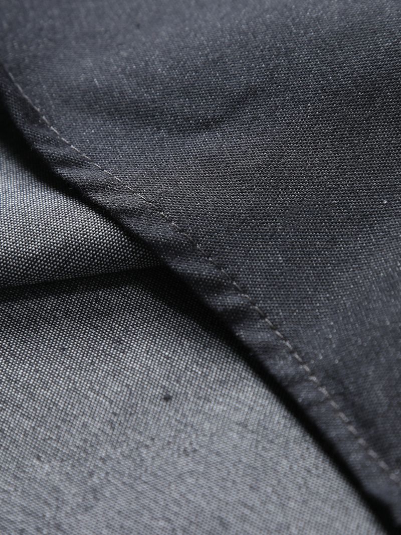 Herrenbekleidung Neue Herren Casual Denim Outdoor Workwear Langarmhemd Jugend Einfarbiges Hemd Herrenbekleidung_voghion.com