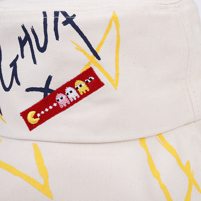 New graffiti alphabet fisherman hat men and women basin hat fashion outdoor sun protection sun visor hat_voghion.com
