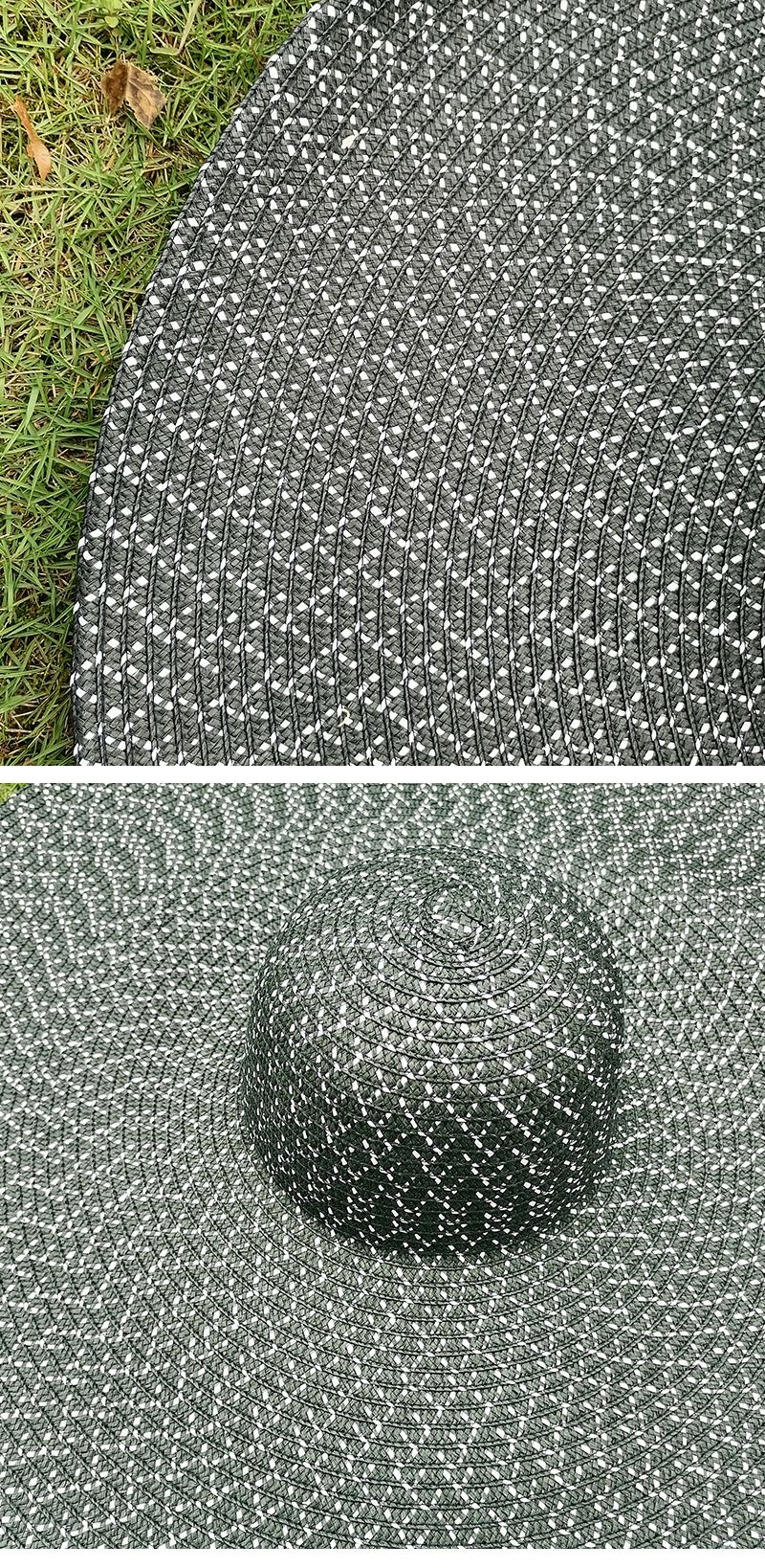 Cappelli da spiaggia oversize con tesa larga da 25 cm, nuovi e alla moda, per donne, con protezione UV, pieghevoli, in paglia, portatili, per le vacanze_voghion.com