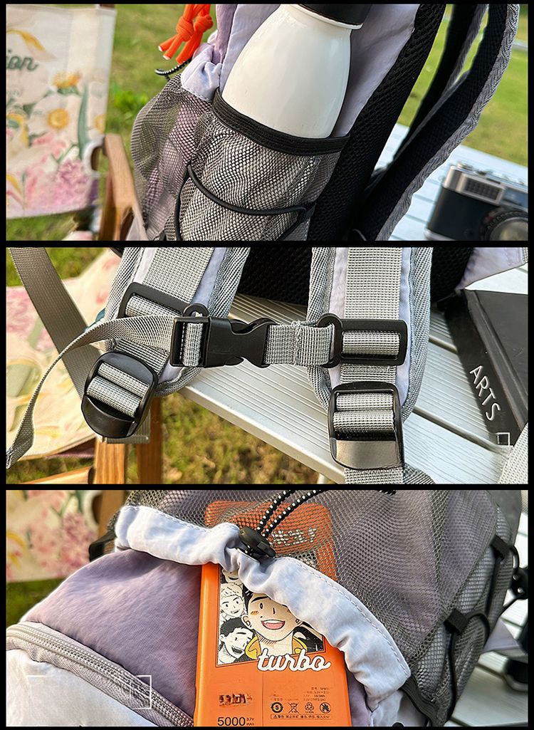 Leichter Outdoor-Wandersport-beiläufiger Doppelschulter-Unisex-Reiserucksack-Studenten-kleiner Schulranzen_voghion.com
