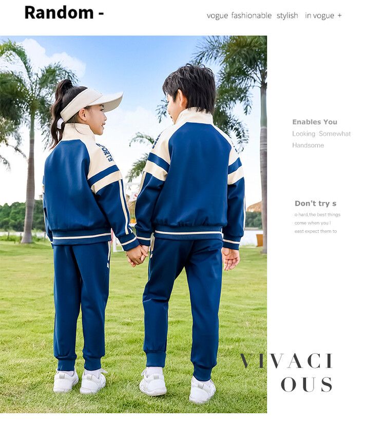 Children's Clothes School uniform set primary school children sports class uniform class meeting uniform_voghion.com