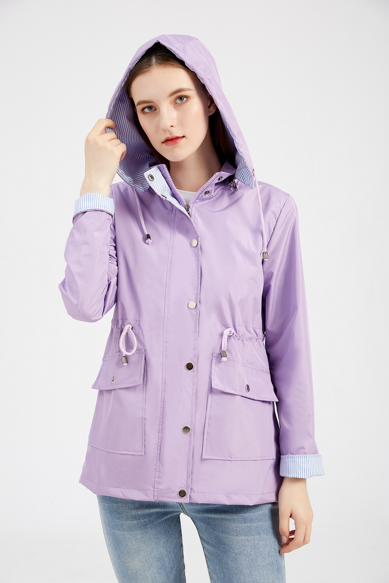 Damenbekleidung neue Herbst- und Winterjacke mit abnehmbarer Kapuze, Windjacke für Damen, große Damenjacke, Regenmantel_voghion.com