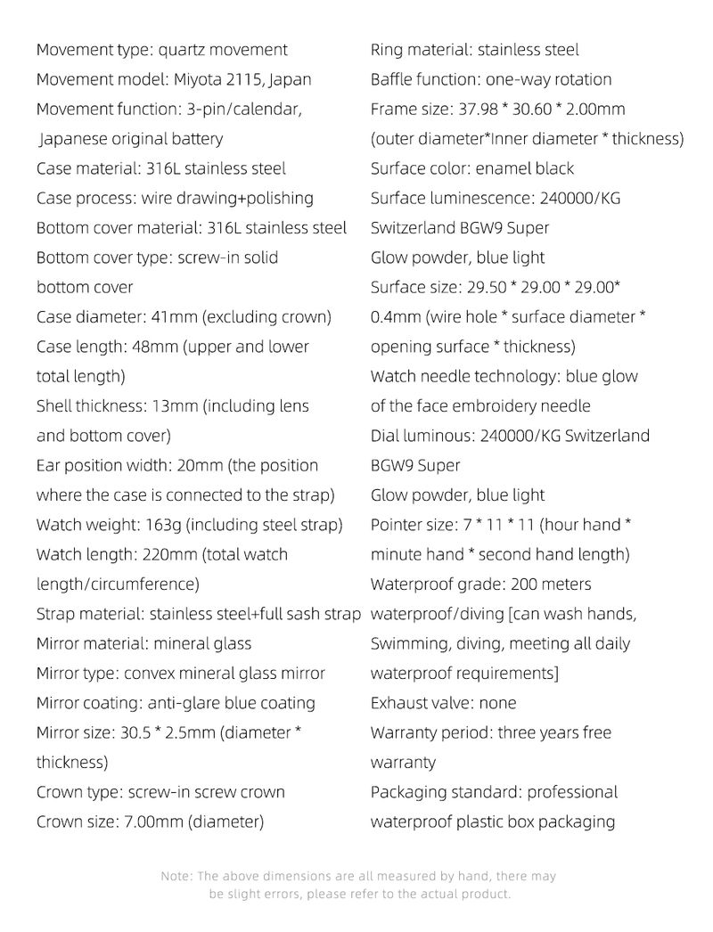 ADDIESDIVE Orologio analogico al quarzo da uomo di lusso BGW9 Luminoso 20 Bar Impermeabile Orologi da uomo da sub in acciaio inossidabile Orologi da uomo H3_voghion.com