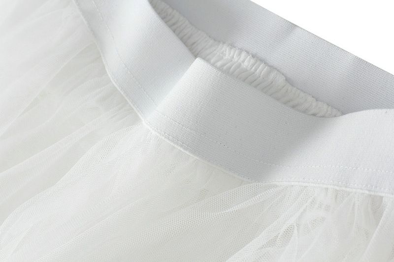 new autumn style temperament high waist slimming super fairy flower bud irregular mesh skirt female 8063_voghion.com