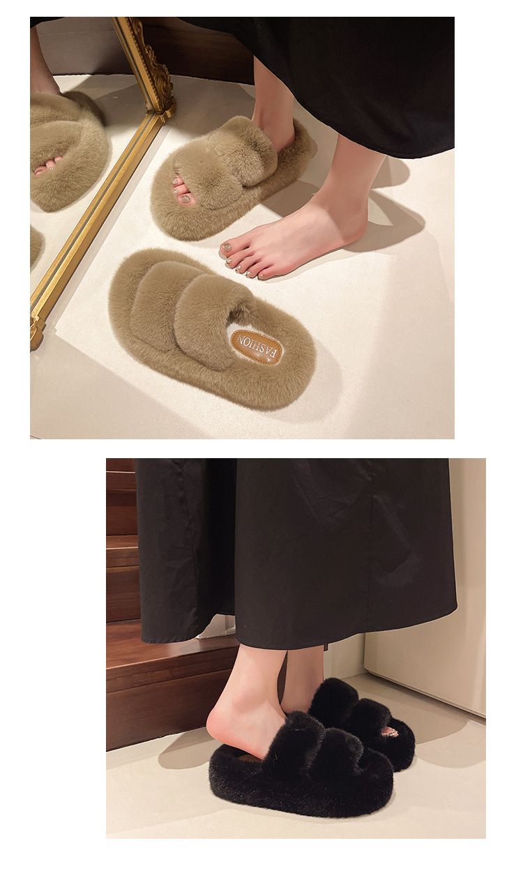 Pisar caca como si fuera esponjosa para mujeres que la usan al aire libre, artículo nuevo otoño invierno 2024, felpa de fondo grueso de gran tamaño_voghion.com