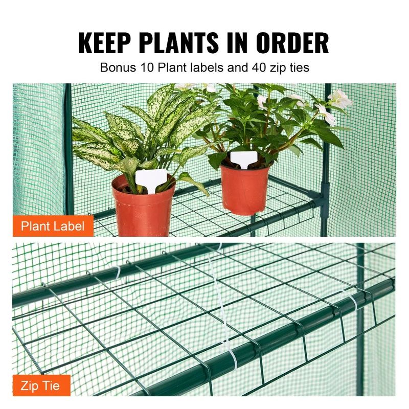 Copertura U Set 4.6 con ripiani in acciaio alti 2.4 e struttura della serra resistente, walk-in Ft con 6.7 X PE verde, finestre e porte X_voghion.com