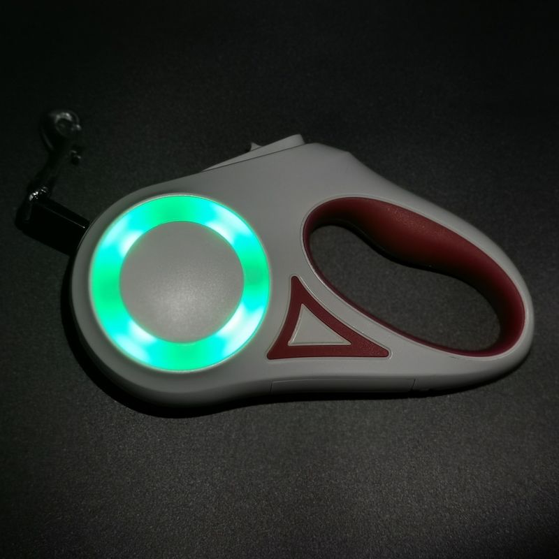 Automatic Retractable Walking Leash Dog Chain Medium Small Dogs Touch Colorful Light Ring 3M_voghion.com
